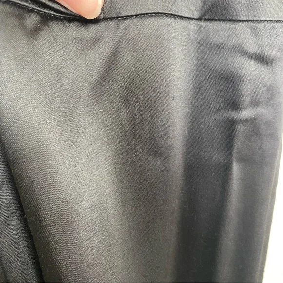90s Y2K black satin straight leg pants S - Picture 7 of 11